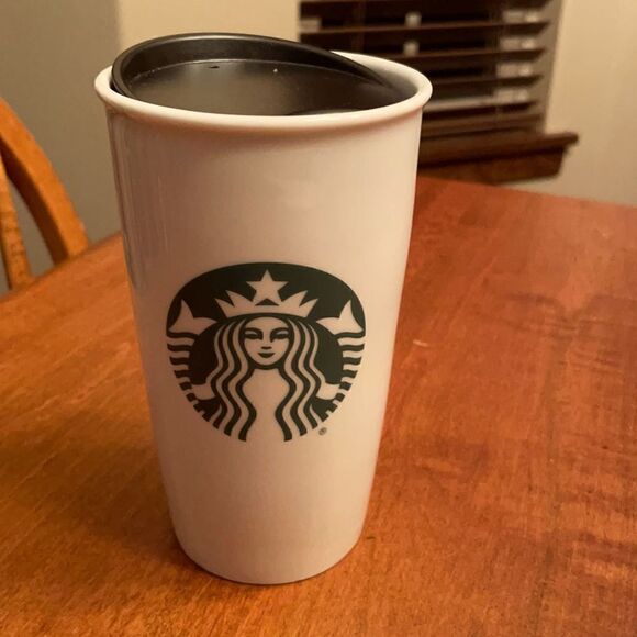 Logo Starbucks Travel Coffee Tea Mug w/ lid 12oz. - Picture 1 of 6